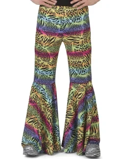 Déguisements Adultes-Euro Shop Pantalon Hippie à imprimé animalier Femmes - Taille 56/58
