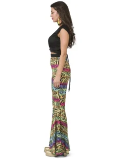 Déguisements Adultes-Euro Shop Pantalon Hippie à imprimé animalier Femmes - Taille 40/42