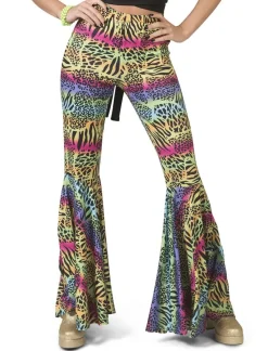 Déguisements Adultes-Euro Shop Pantalon Hippie à imprimé animalier Femmes - Taille 40/42
