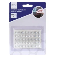 Des Ferrures De Meubles Et De Portes-DDD pastelle adh 8 mm transparans 40 pieces