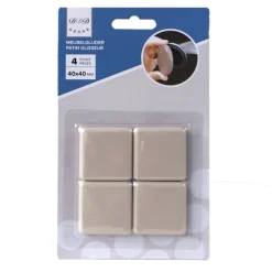 Des Ferrures De Meubles Et De Portes-DDD patin glisseur 40x40 beige 8 pieces