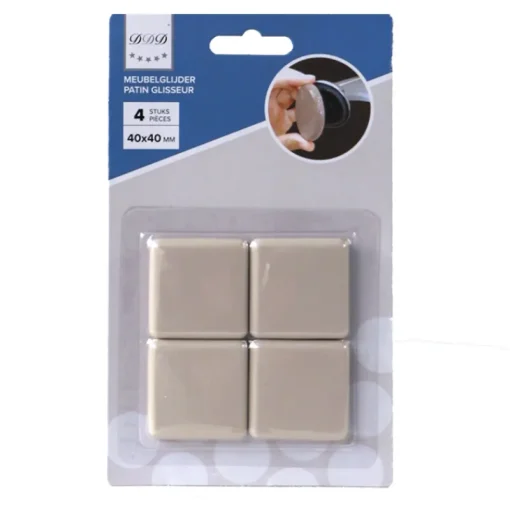 Des Ferrures De Meubles Et De Portes-DDD patin glisseur 40x40 beige 8 pieces