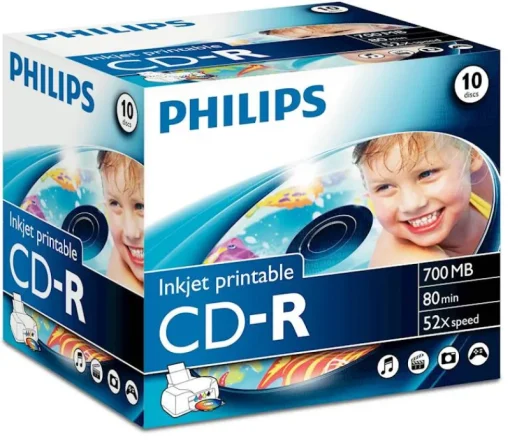 Bureautique-Philips CD-R 80 min / 700 MB print 10 pièces