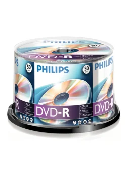 Bureautique-Philips DVD-R 4,7 GB 16x spindle 50 pièces