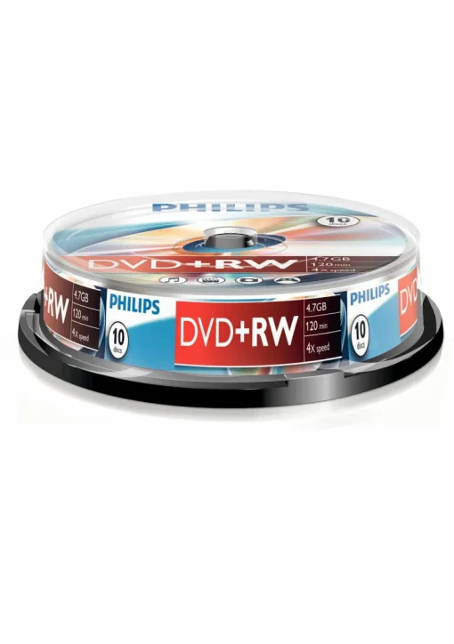 Bureautique-Philips DVD+RW 4,7 GB 4x spindle 10 pièces