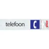 Signalisation-Pickup Pictogramme alu look telefoon 6,5 x 4,4 cm