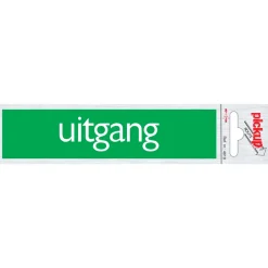 Signalisation-Pickup Pictogramme alu look uitgang 6,5 x 4,4 cm