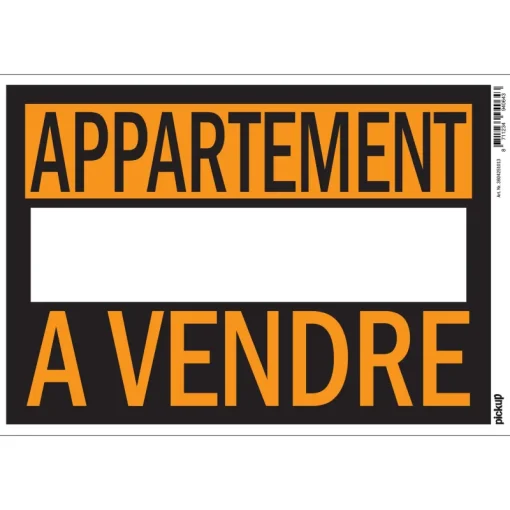 Signalisation-Pickup Pictogramme appartement à vendre 23 x 33 cm
