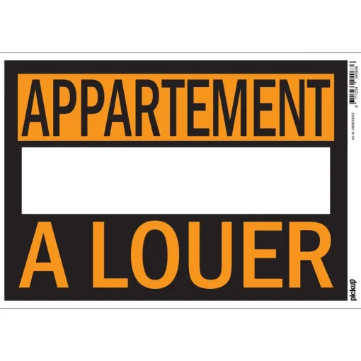 Signalisation-Pickup Pictogramme appartement à louer 23 x 33 cm