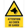 Signalisation-Pickup Pictogramme attention chien garde 23 x 33 cm