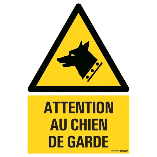 Signalisation-Pickup Pictogramme attention chien garde 23 x 33 cm