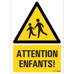 Signalisation-Pickup Pictogramme attention enfants 23 x 33 cm