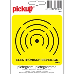 Signalisation-Pickup Pictogramme elektrisch beveiligd 10 x 10 cm