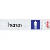 Signalisation-Pickup Pictogramme en aluminium heren 16,5 x 4,4 cm