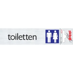Signalisation-Pickup Pictogramme en aluminium toiletten 16,5 x 4,4 cm