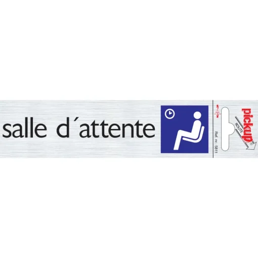 Signalisation-Pickup Pictogramme en aluminium salle d'attente 16,5 x 4,4 cm