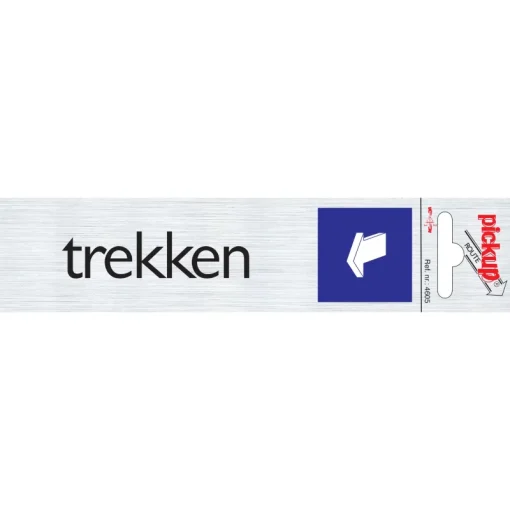 Signalisation-Pickup Pictogramme en aluminium trekken horizontal 16,5 x 4,4 cm
