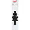 Signalisation-Pickup Pictogramme en aluminium dames vertical 6,5 x 4,4 cm