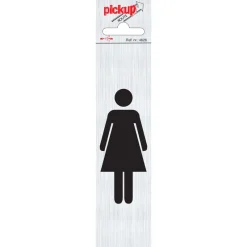Signalisation-Pickup Pictogramme en aluminium dames vertical 6,5 x 4,4 cm
