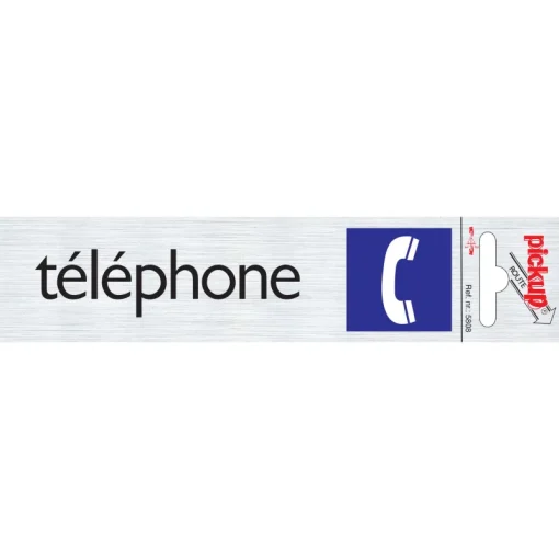 Signalisation-Pickup Pictogramme en aluminium téléphone 16,5 x 4,4 cm