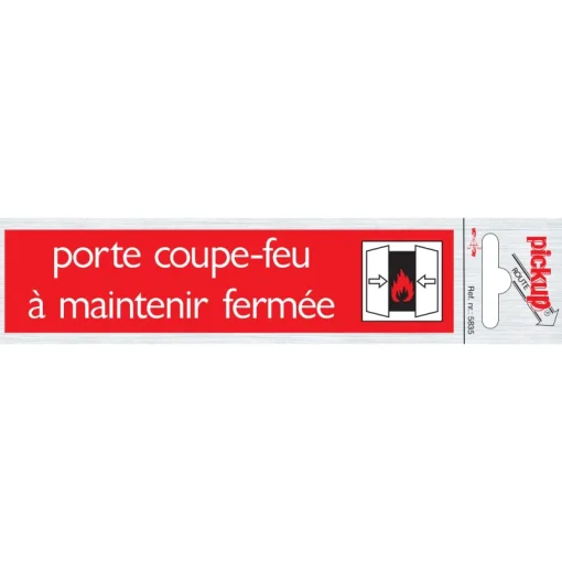 Signalisation-Pickup Pictogramme en aluminium coupe - feu maintenir 16,5 x 4,4 cm