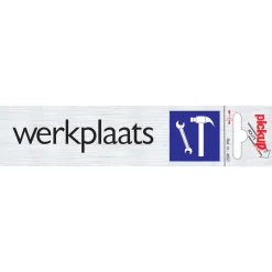 Signalisation-Pickup Pictogramme en aluminium werkplaats 16,5 x 4,4 cm