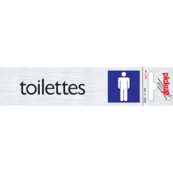 Signalisation-Pickup Pictogramme en aluminium toilettes hommes 16,5 x 4,4 cm