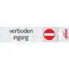 Signalisation-Pickup Pictogramme en aluminium verboden ingang 6,5 x 4,4 cm
