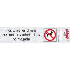Signalisation-Pickup Pictogramme en aluminium nos amis les chiens 16,5 x 4,4 cm