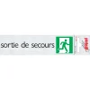 Signalisation-Pickup Pictogramme en aluminium sortie secours 16,5 x 4,4 cm