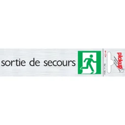 Signalisation-Pickup Pictogramme en aluminium sortie secours 16,5 x 4,4 cm