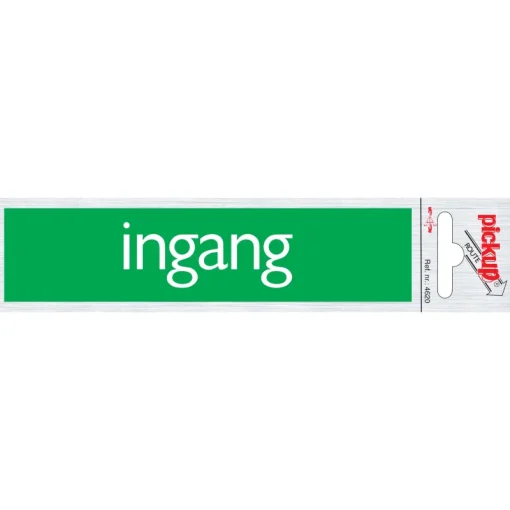 Signalisation-Pickup Pictogramme en aluminium ingang 6,5 x 4,4 cm