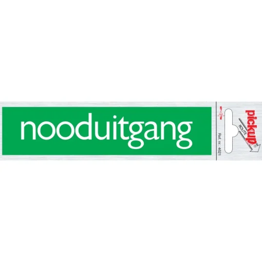 Signalisation-Pickup Pictogramme en aluminium nooduitgang 6,5 x 4,4 cm
