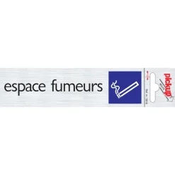 Signalisation-Pickup Pictogramme en aluminium espace fumeurs 16,5 x 4,4 cm