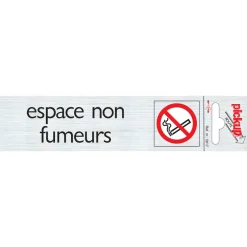 Signalisation-Pickup Pictogramme en aluminium espace non fumeurs 16,5 x 4,4 cm