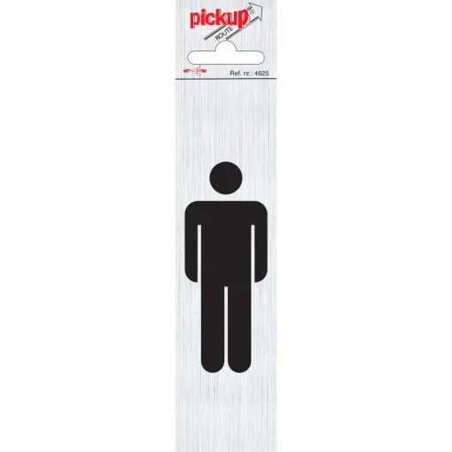 Signalisation-Pickup Pictogramme en aluminium hommes vertical 6,5 x 4,4 cm