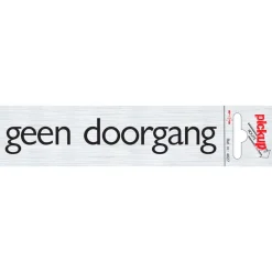 Signalisation-Pickup Pictogramme en aluminium geen doorgang 6,5 x 4,4 cm