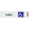 Signalisation-Pickup Pictogramme en aluminium toilet + rolstoel 6,5 x 4,4 cm