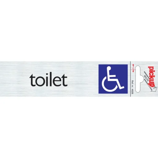 Signalisation-Pickup Pictogramme en aluminium toilet + rolstoel 6,5 x 4,4 cm