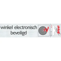 Signalisation-Pickup Pictogramme en aluminium electronisch beveiligd 16,5 x 4,4 cm