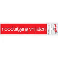 Signalisation-Pickup Pictogramme en aluminium nooduitgang vrijlaten 16,5 x 4,4 cm
