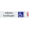 Signalisation-Pickup Pictogramme en aluminium toilettes handicapés 16,5 x 4,4 cm