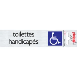 Signalisation-Pickup Pictogramme en aluminium toilettes handicapés 16,5 x 4,4 cm