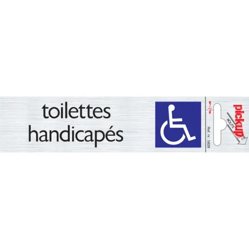 Signalisation-Pickup Pictogramme en aluminium toilettes handicapés 16,5 x 4,4 cm