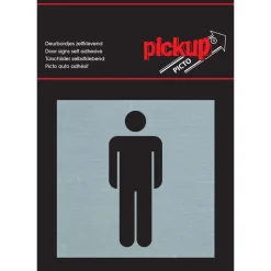Signalisation-Pickup Pictogramme en aluminium heren 8 x 8 cm