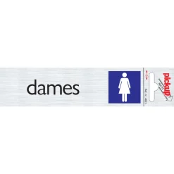 Signalisation-Pickup Pictogramme en aluminium dames 16,5 x 4,4 cm