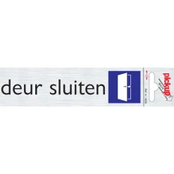 Signalisation-Pickup Pictogramme en aluminium deur sluiten 16,5 x 4,4 cm
