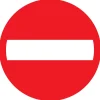 Signalisation-Pickup Pictogramme entrée interdite Ø 18 cm