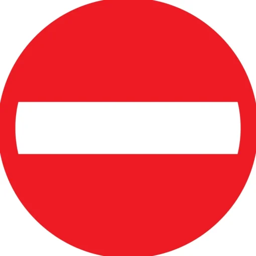 Signalisation-Pickup Pictogramme entrée interdite Ø 18 cm