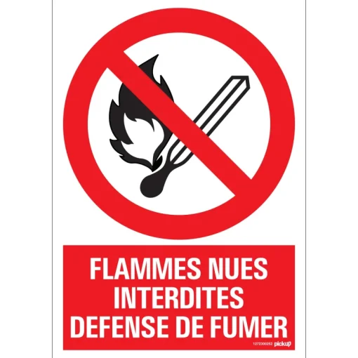 Signalisation-Pickup Pictogramme flammes nues 23 x 33 cm